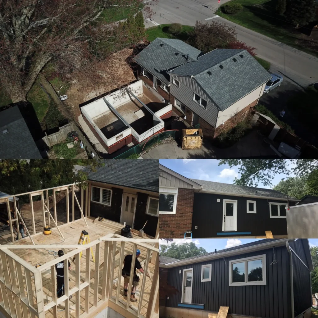 Ancaster Addition Progress Collage