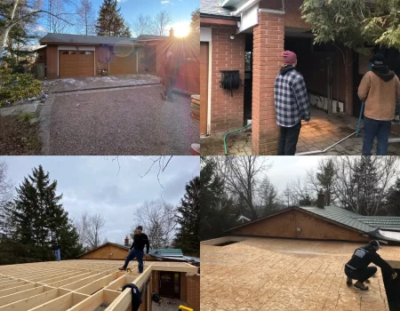 Ancaster Home Addition Roof Framing