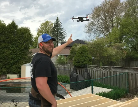 Contractor Drone Construction Site