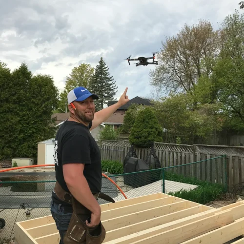 Contractor Drone Construction Site